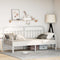 vidaXL - Ligbedframe - met - Uitschuifbed - - - Wit, - 100x200 - cm, - Gemaakt - van - Staal
