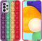 iMoshion Hoesje Geschikt voor Samsung Galaxy A52 (4G) / A52s / A52 (5G) Hoesje Siliconen - iMoshion Pop It Fidget Toy - Pop It hoesje - Rainbow