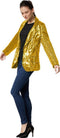 Dressforfun Paillettenjas - Damesjas met pailletten - Goud - XXL