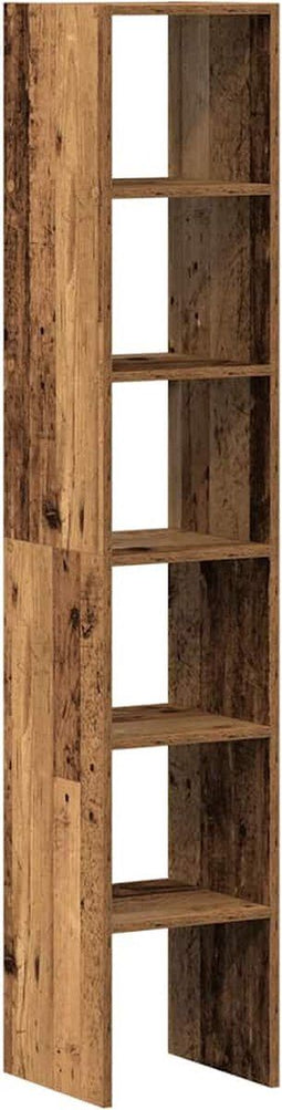 vidaXL - Boekenkasten - 2 - st - stapelbaar - 30x30x80 - cm - bewerkt - hout - oud - hout