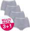 sloggi Basic+ - Dames Maxi slip - 4-pack - Lichtgrijs