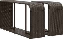 vidaXL - Opbergschappen - 2 - st - poly - rattan - bruin