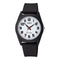 Q&Q V13A-001VY - Horloge - Analoog - Unisex- Plastic band - Rond - Kunststof - Cijfers - Wit - Zwart
