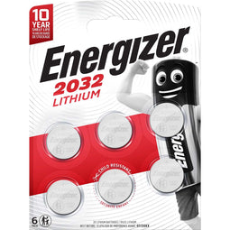 Energizer Lithium-Knoopcelbatterij CR2032 | 3 V | 235 mAh | 6-Blister | Zilver