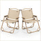 NIVADA Campingstoel - Opvouwbaar - 120kg Draagkracht - Beige