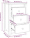 vidaXL - Nachtkastje - 40x35x61,5 - cm - massief - grenenhout - honingbruin