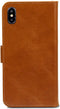 Dbramante1928 iPhone XS Max - Flip cover - Magneetsluiting en ruimte voor pasjes - Cognac