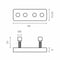 Bevestigingsplaat Micel TLD25 65 x 14,5 x 6 mm Zonnetent Inferieur