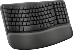 Logitech Wave Keys - Draadloos Ergonomisch Toetsenbord - Azerty BE - Grafiet