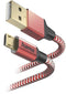 Hama Reflective - Oplaadkabel USB-A naar Micro-USB - Snellaadkabel 150cm - Rood
