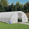 vidaXL - Tuinkas - met - stalen - frame - 72 - m² - 18x4x2 - m - wit