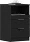 vidaXL - Nachtkastjes - 2 - stuks - Zwart - Eiken - 40x35x65 - cm - Bewerkt - Hout