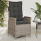 vidaXL - Tuinstoelen - 2 - st - verstelbaar - met - kussens - poly - rattan - grijs