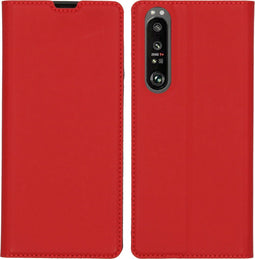 iMoshion Hoesje Geschikt voor Sony Xperia 1 III Hoesje Met Pasjeshouder - iMoshion Slim Folio Bookcase - Rood