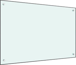 vidaXL - Spatscherm - keuken - 90x60 - cm - gehard - glas - wit