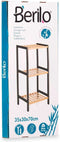 Badkamerschappen Berilo WR5503-3-464 Zwart Natuurlijk 35 x 30 x 70 cm