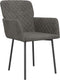 vidaXL - Eetkamerstoelen - 2 - st - fluweel - donkergrijs