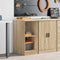 vidaXL - Garagekast - 40x51x85 - cm - massief - grenenhout - sonoma - eikenkleurig