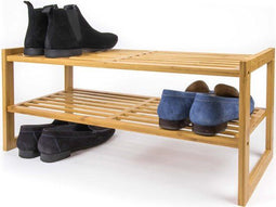 Budu Schoenenrek - Houten Schoenenrek - 2 niveaus - Bruin