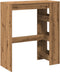 vidaXL - Bartafel - met - rekken - 90x40x103,5 - cm - hout - artisanaal - eikenkleurig
