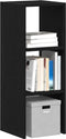 vidaXL - Boekenkast - stapelbaar - 30x30x80 - cm - bewerkt - hout - zwart - eikenkleur