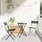 vidaXL - Vouwbare - tuinzetels - 2 - stuks - Donkergroen - Staal