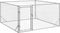 vidaXL - Hondenkennel - voor - buiten - met - deur - 2x2x1 - m - gegalvaniseerd - staal