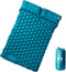 vidaXL - Kampeermatras - met - kussens - zelfopblazend - 2-persoons - blauw