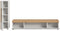 Furnilux Ruda - Wandkast / Rek Systeem - 2-delig - Wit en Artisan Oak Decor - 225x34x33 cm