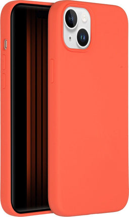 Accezz Liquid Silicone Backcover - iPhone 15 Plus - Schokabsorberend - Oranje