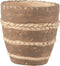 J-Line bloempot Gevlochten Terracotta - cement - bruin - small - Ø 13 cm