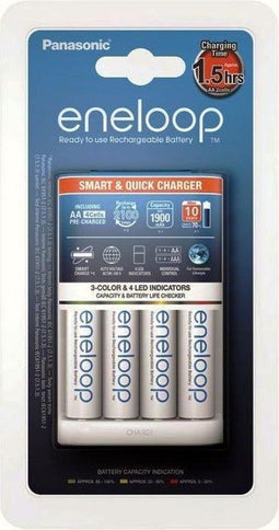 Panasonic K-KJ55MCC40E - Snellader - Inclusief 4 Eneloop AA batterijen - Laadtijd 3 uur (4 stuks)