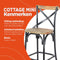Alterego Cottage Mini Barkruk - Verouderde Walnoten Afwerking - 47x50x100cm