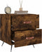 vidaXL - Nachtkastje - 40x35x47,5 - cm - bewerkt - hout - gerookt - eikenkleurig