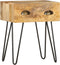 vidaXL - Nachtkastje - 40x30x50 - cm - massief - mangohout