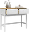 vidaXL - Wandtafel - FLORO - 89,5x36,5x73 - cm - massief - grenenhout - wit