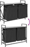 vidaXL - Wasmand - 2 - vakken - met - plank - grijs - sonoma - eiken