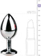 Metalen Buttplug met Zilveren Diamant - M