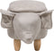 ELEPHANT - Hocker - Grijs - Kunstleer
