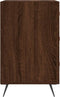vidaXL - Nachtkastje - 40x40x66 - cm - bewerkt - hout - bruin - eikenkleur