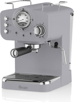 Swan Espressomachine Retro Grijs - Stoompijpje
