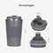 Castagnola Thermosbeker - Koffiebeker To Go - Dubbelwandig - 380 ML - RVS - Grijs