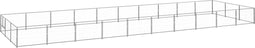 vidaXL - Hondenkennel - 30 - m² - staal - zilverkleurig