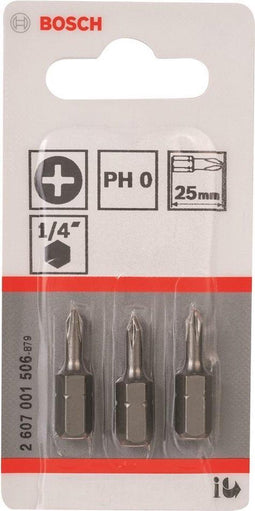 Bosch Bit extra-hard - PH 0 - 25 mm - ISO 1173 C6.3 (1 stuk)