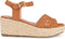 PS Poelman NANA - Dames Sandalen - Faux PU Imitatie Suède - Cognac Bruin - Maat 40
