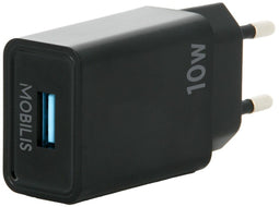Mobilis Fast Wall Charger - Oplader - 10,5W - Zwart
