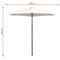 vidaXL - Parasol - 270x270 - cm - houten - paal - crèmewit