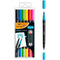 BIC Intensity Dual Tip Kleurstift met Verstelbare Borstelpunt en Dunne Viltstift - Diverse Kleuren - 6 Stuks