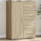 vidaXL - Dressoir - 60x31x84 - cm - bewerkt - hout - sonoma - eikenkleurig
