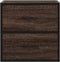 vidaXL - Nachtkastjes - 2st - wandgemonteerd - 40x31x39,5cm - bruin - eikenkleurig